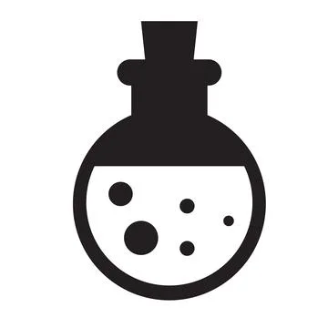 Magic potion icon on white background. Antidote Vaccine symbol. poison bottle Stock Illustration