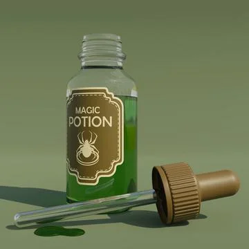 Magic potion made of spider venom Illustrazione stock