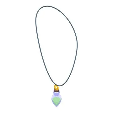 Magic potion pendant hanging on a string isometric icon Illustrazione stock