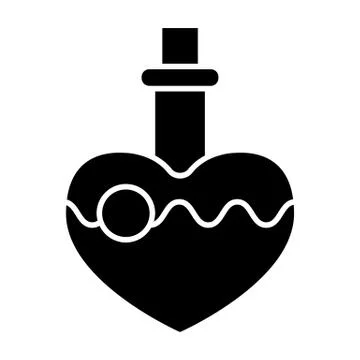 Magic potion solid icon. Love potion vector illustration isolated on white Stock Illustration