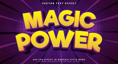 Magic Power editable text effect イラスト素材