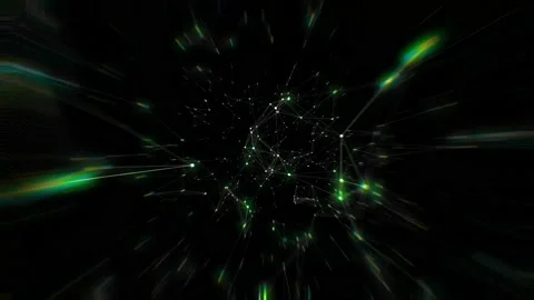 The magic processes of a neural network. Seamless loop. Stock Footage 236080911
