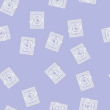 Magic realism literature line vector seamless pattern 스톡 일러스트