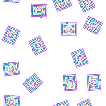 Magic realism literature vector seamless pattern Illustrazione stock