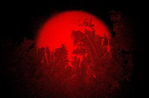 Magic red 3d ball in space 8 Stock Illustration