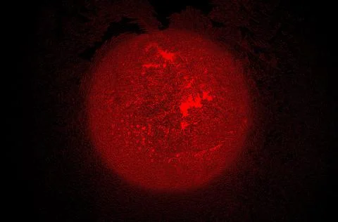 Magic red 3d ball in space 7 Stock Illustration