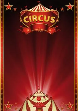 Magic red circus Stock Illustration