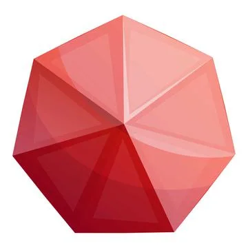 Magic red crystal icon, cartoon style 스톡 일러스트