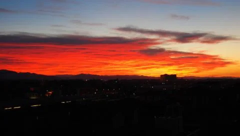 Magic red sunset Stock Photos