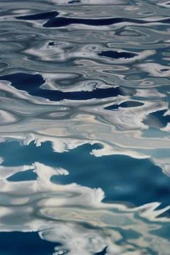 Magic reflections on water surface, sailing regatta in the Gulf of Finland at Stock Photos