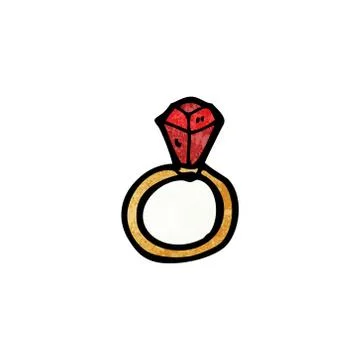 Magic ruby ring cartoon イラスト素材