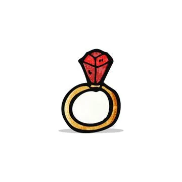 Magic ruby ring cartoon 库存插图