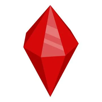 Magic ruby stone icon, isometric style Stock Illustration