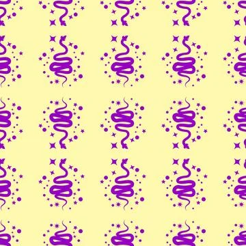 Magic seamless pattern with constellations, sun, moon, magic eyes, clouds a.. イラスト素材