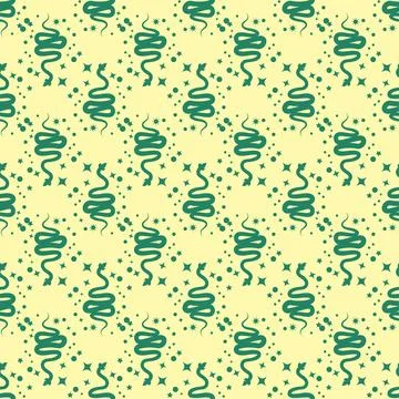 Magic seamless pattern with constellations, sun, moon, magic eyes, clouds a.. Stock Illustration
