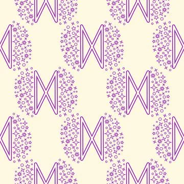 Magic seamless pattern with constellations, sun, moon, magic eyes, clouds a.. Stock Illustration