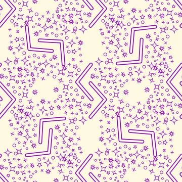 Magic seamless pattern with constellations, sun, moon, magic eyes, clouds a.. Illustrazione stock