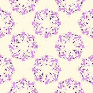 Magic seamless pattern with constellations, sun, moon, magic eyes, clouds and Illustrazione stock