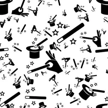 Magic seamless pattern Illustrazione stock