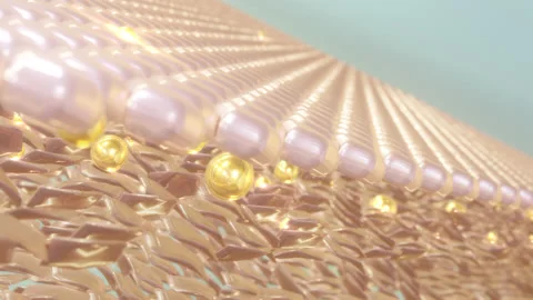 Magic Serum absorbs the skin layer and tightens up saggy skin cells. Stock Footage 202272438