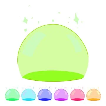 Magic shield creating a protective barrier effect graphic Stock Illustration