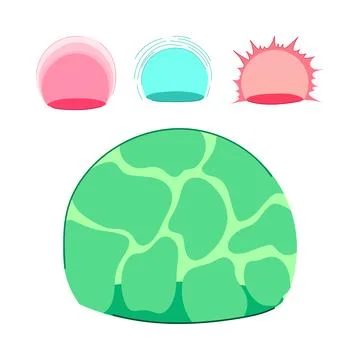 Magic shield protecting turtle shell dome effect Ilustración de archivo