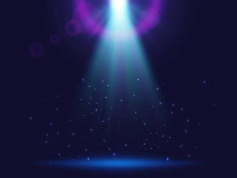 Magic shining background with lights. Blue luminous rays Stock Illustration