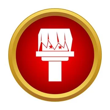Magic show performing box on a pedestal icon Stock Illustration