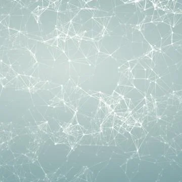 Magic silver abstract background. connecting dots Stock Illustration