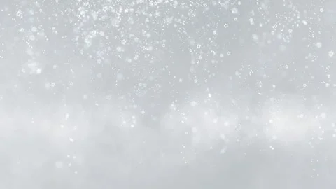 Magic silver white glowing winter sky with falling stars and snowflakes loop 스톡 동영상 346786182