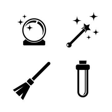 Magic. Simple Related Vector Icons Stock Illustration
