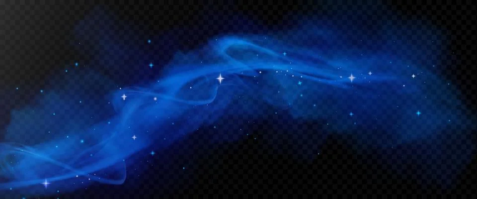 Magic smoke cloud with sparkle dust Stock Illustration