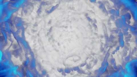 Magic smoke shockwave blowing transition reveal overlay on alpha background Stock Footage 237659682