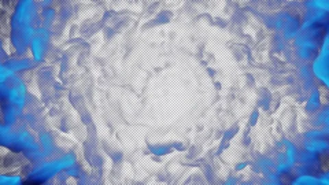 Magic smoke shockwave blowing transition reveal overlay on alpha background Stock Footage 237659917