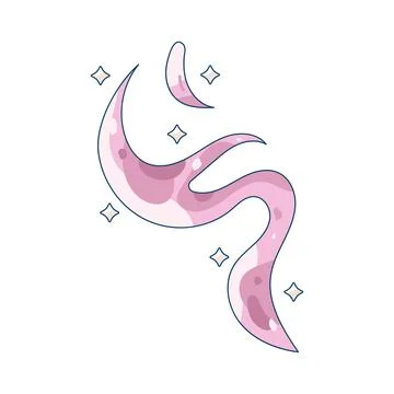 Magic smoke with stars Stock Illustration
