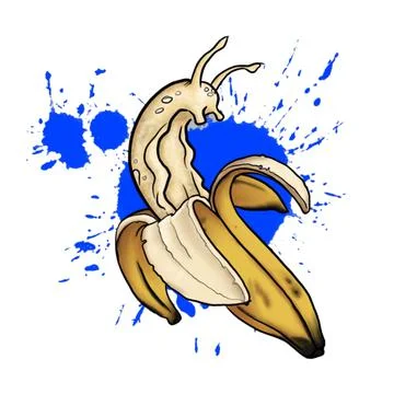 Magic snails in unusual houses shells colored slimy Stock-Illustration