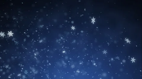 Magic snow falling, snowflakes carried by wind Video stock 100744402