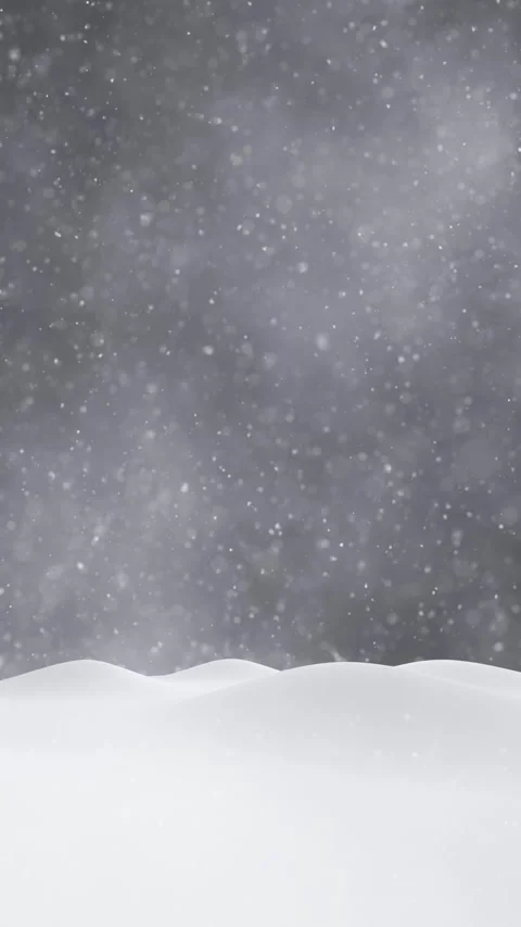 Magic snow landscape with snowfall sky loop vertical background Vídeos de archivo 346888492