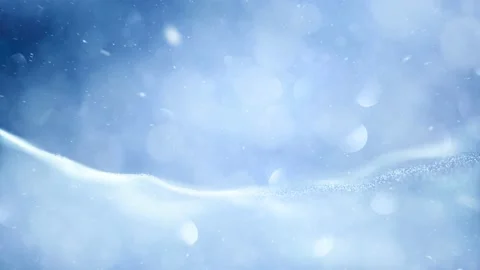 Magic snowfall and artistic wavy landscape Stock Footage 144343888