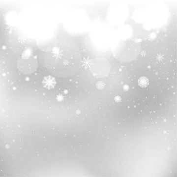 Magic snowfall on gray background Stock Illustration