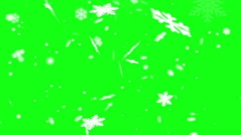 Magic snowflakes and snowfall over green screen background. Stock-Footage 244423899