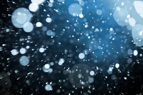 Magic snowstorm bokeh Stock-Fotos