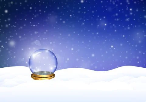 Magic snowy winter background. Stock Illustration