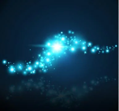 Magic Space. Fairy Dust. Infinity. Abstract Universe Background. Blue Background Stock Illustration