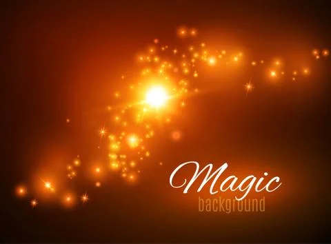 Magic Space. Fairy Dust. Infinity. Abstract Universe Background. Blue Background Stock Illustration