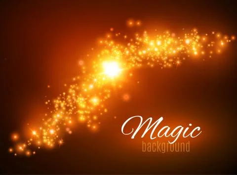 Magic Space. Fairy Dust. Infinity. Abstract Universe Background. Blue Background Stock Illustration