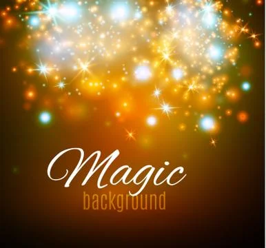 Magic Space. Fairy Dust. Infinity. Abstract Universe Background. Blue Background Stock Illustration