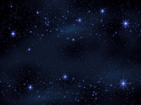 Magic Space. Fairy Dust. Infinity. Abstract Universe Background. Blue Gog and Stock Illustration