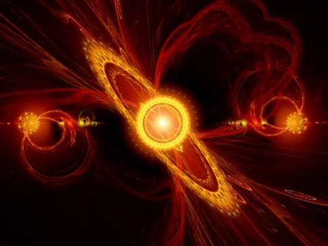 Magic space fire mandala Stock Illustration