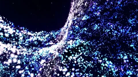 Magic space luminescence of particles Stock Footage 8555901